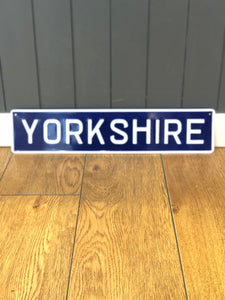 'Yorkshire' Enamel Sign