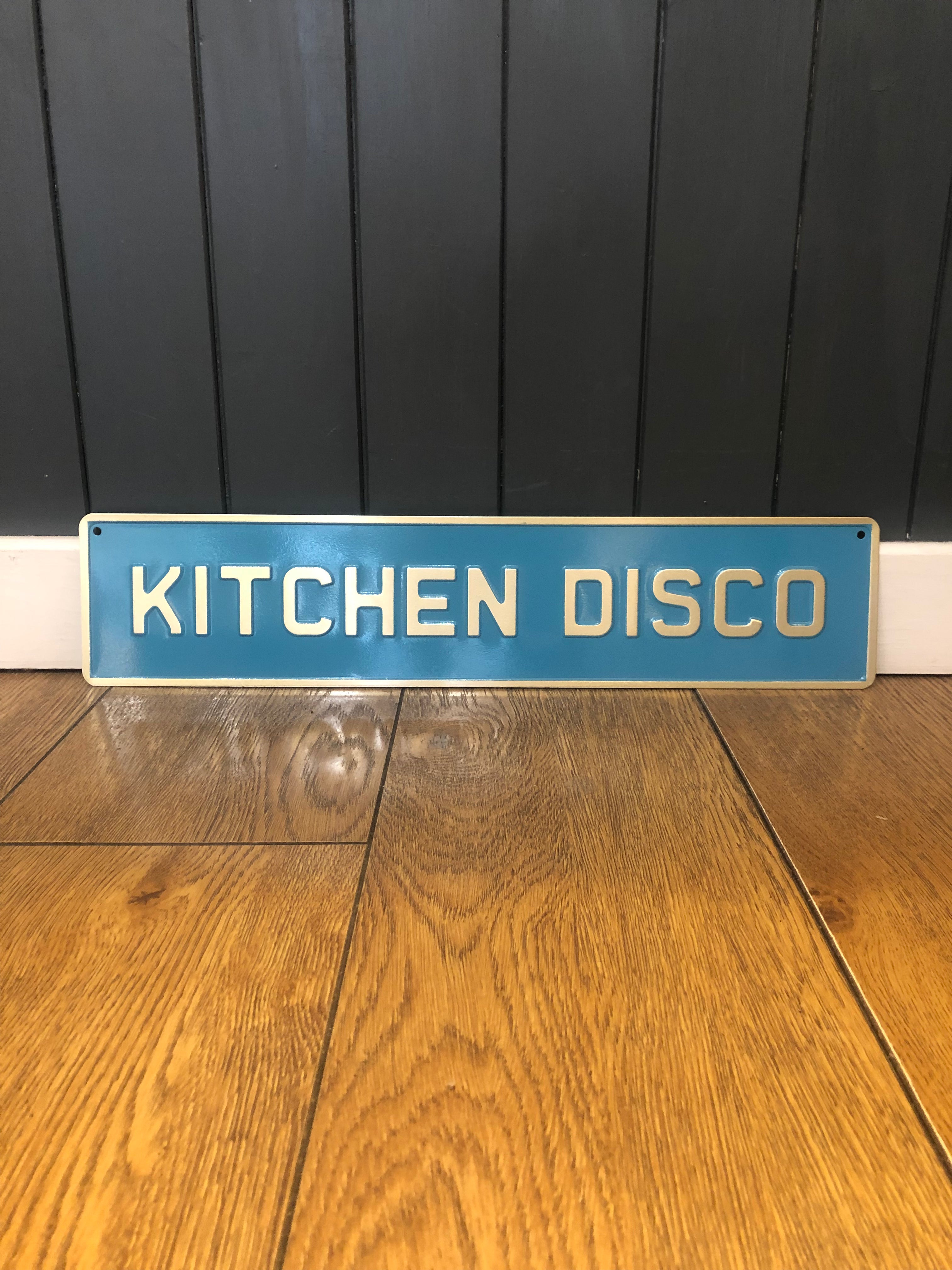 Kitchen Disco Enamel Sign