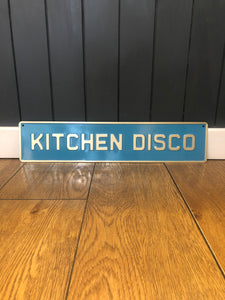 Kitchen Disco Enamel Sign