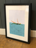 Load image into Gallery viewer, ‘Swim &amp; Fizz’ Framed Print
