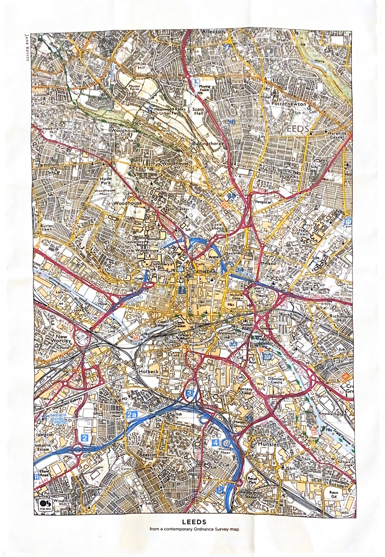 Map Tea Towel