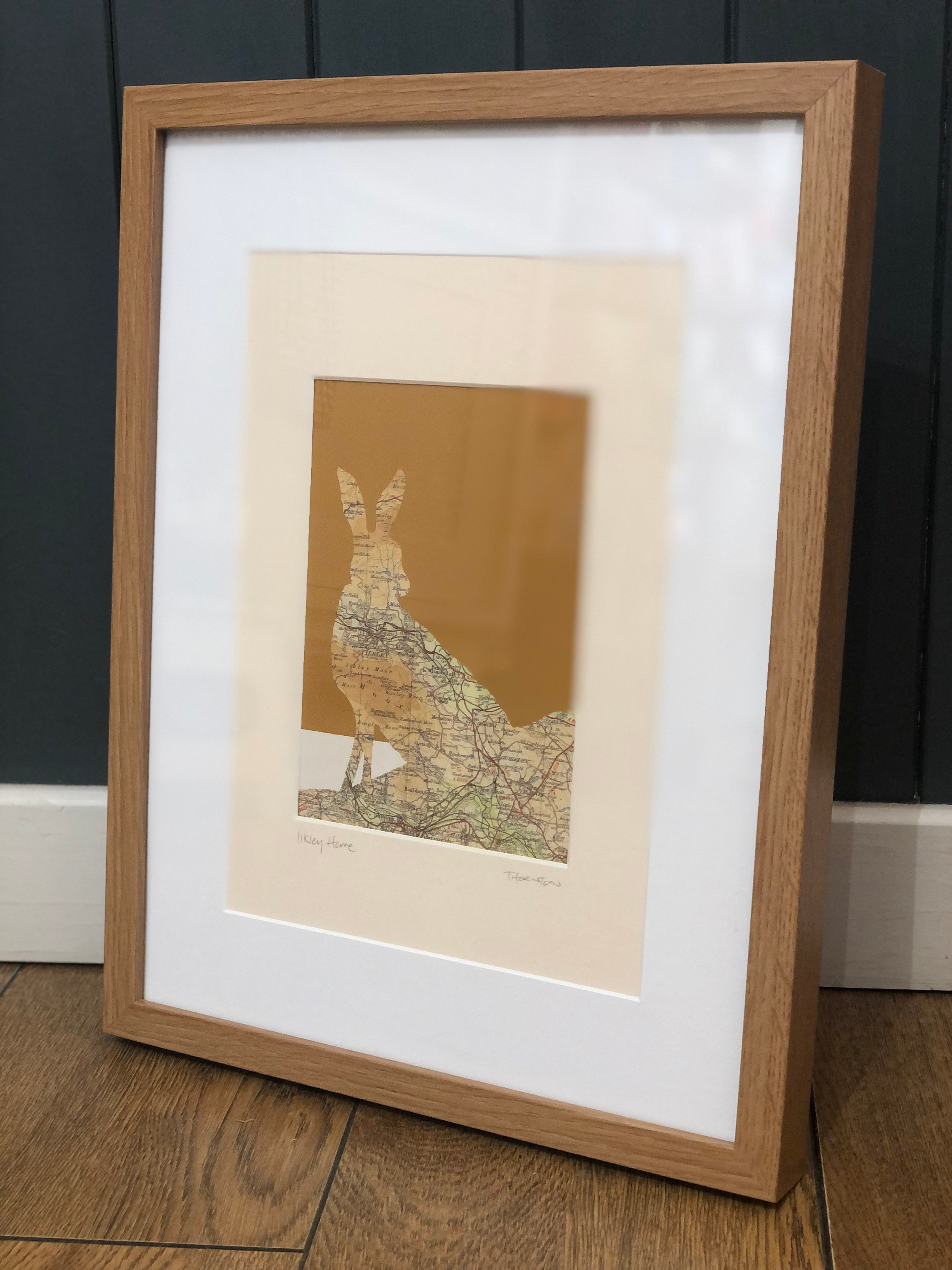 Framed Ilkley Hare Picture