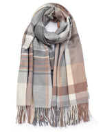 Load image into Gallery viewer, Zig-Zag check Cashmere Mix Scarf
