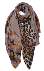Load image into Gallery viewer, Leopard Cashmere Mix Scarf
