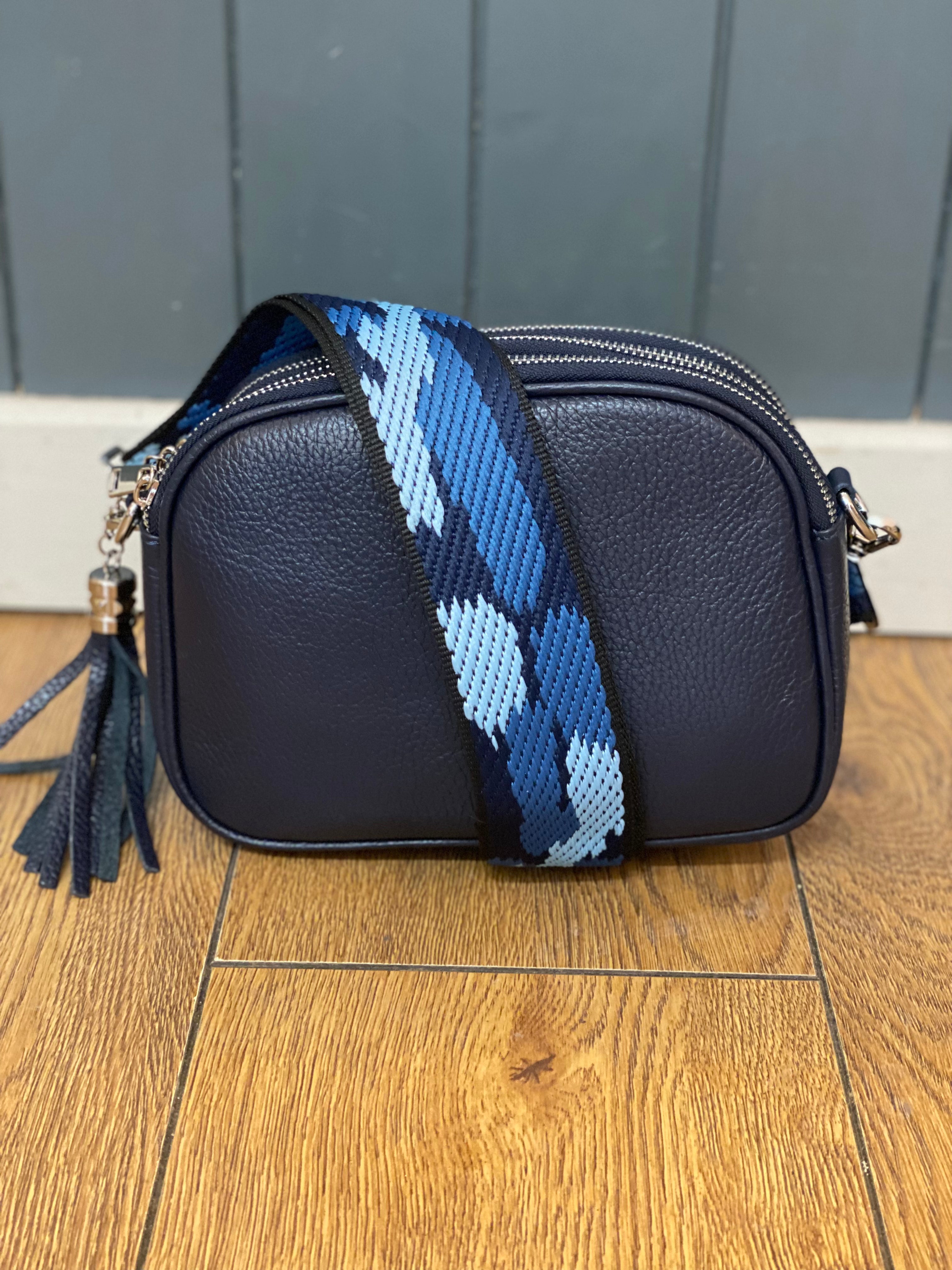 Leather Triple Zip Camera Bag