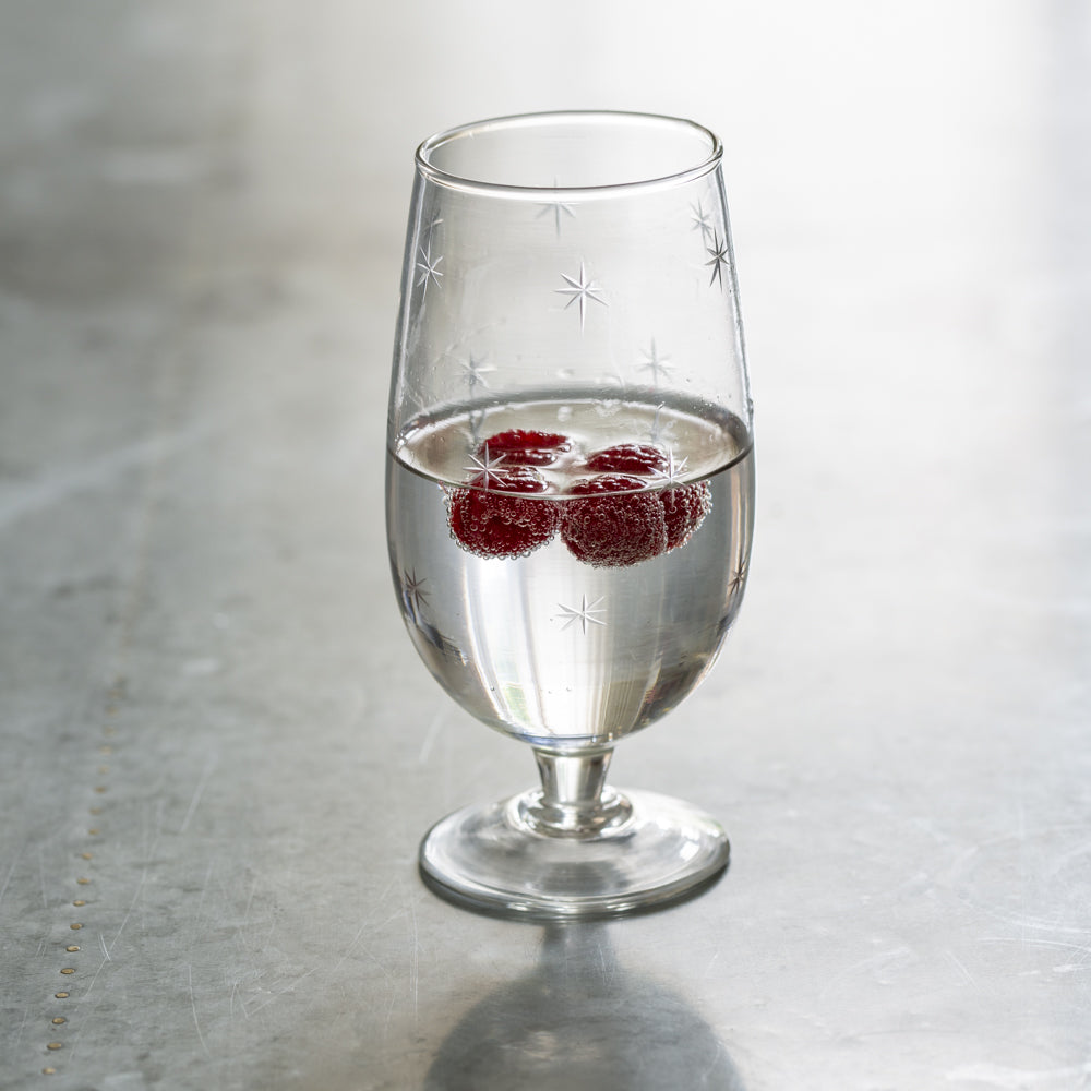 Etched Wine Glass - Stars