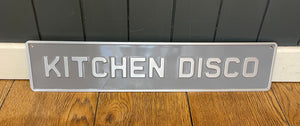 Kitchen Disco Enamel Sign