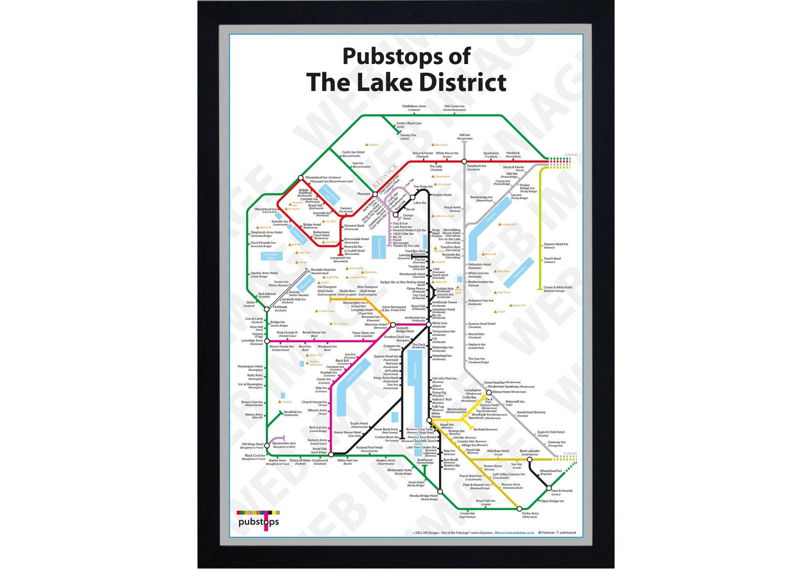 Framed ’Pubstops’ Print