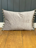 Load image into Gallery viewer, Velvet Yorkshire Pompom Cushion
