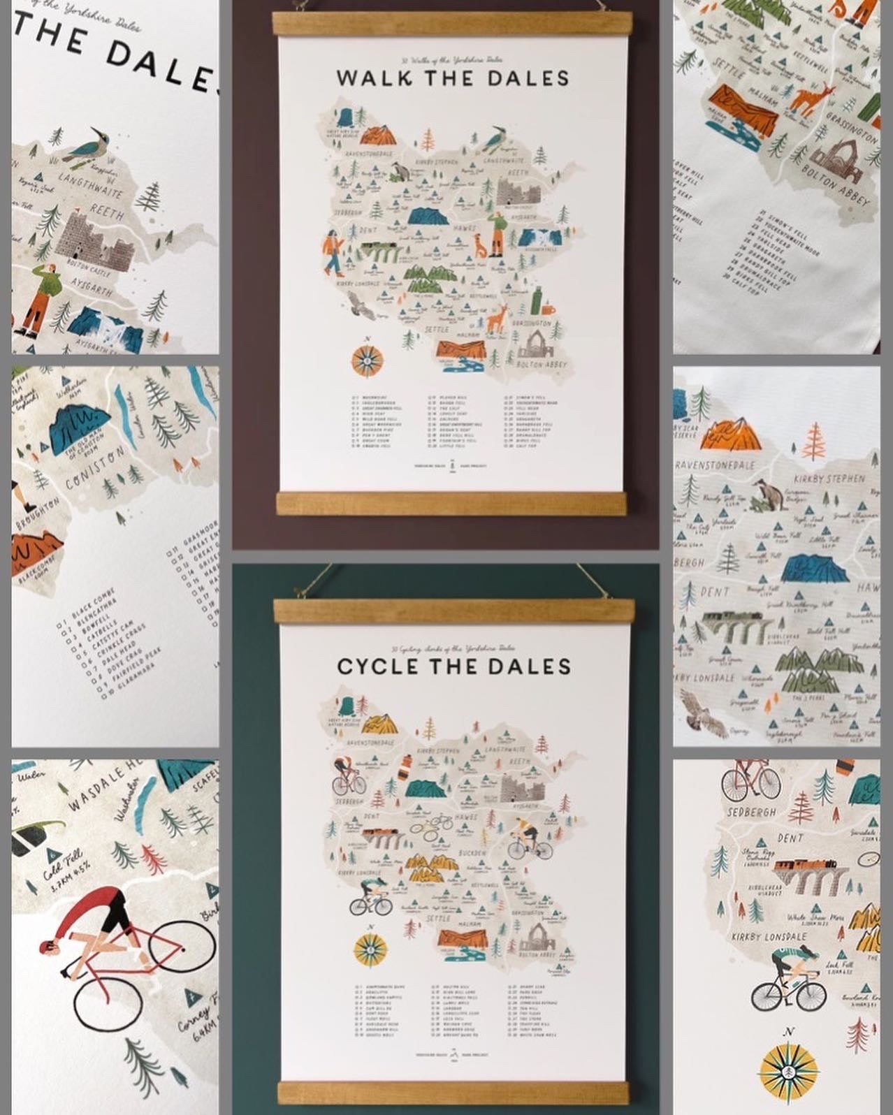 Cycle The Dales - Framed