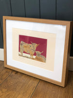 Load image into Gallery viewer, Framed Ilkley Cow &amp; Calf Picture
