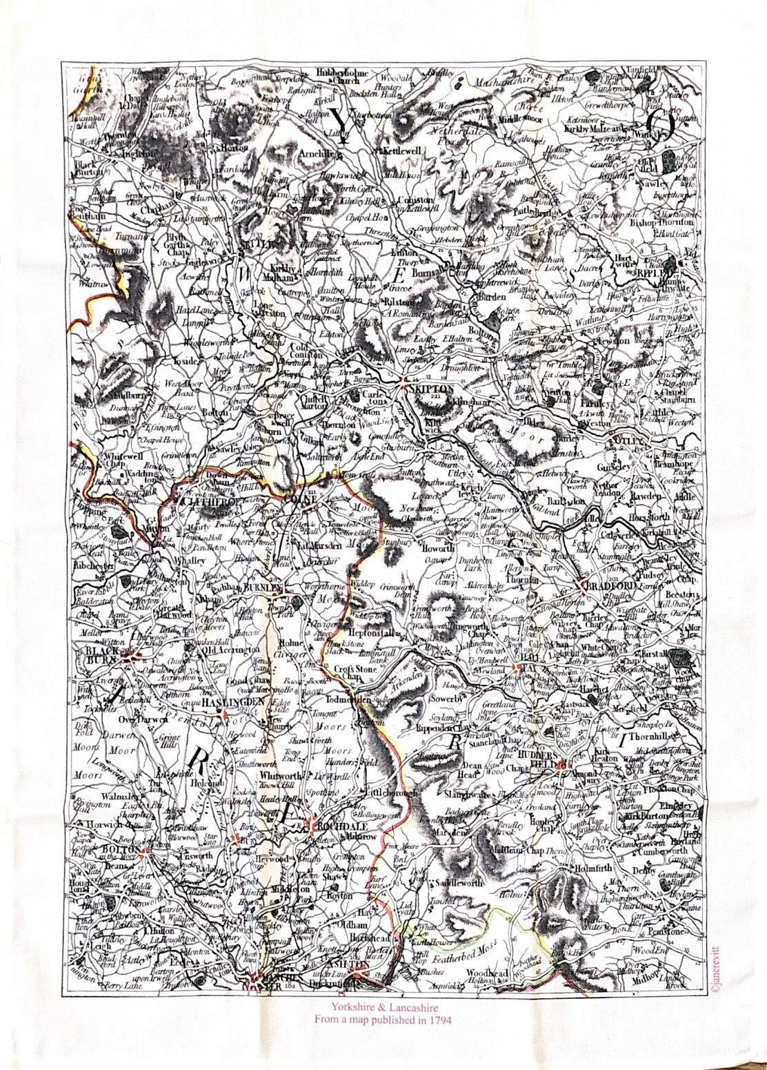 Map Tea Towel