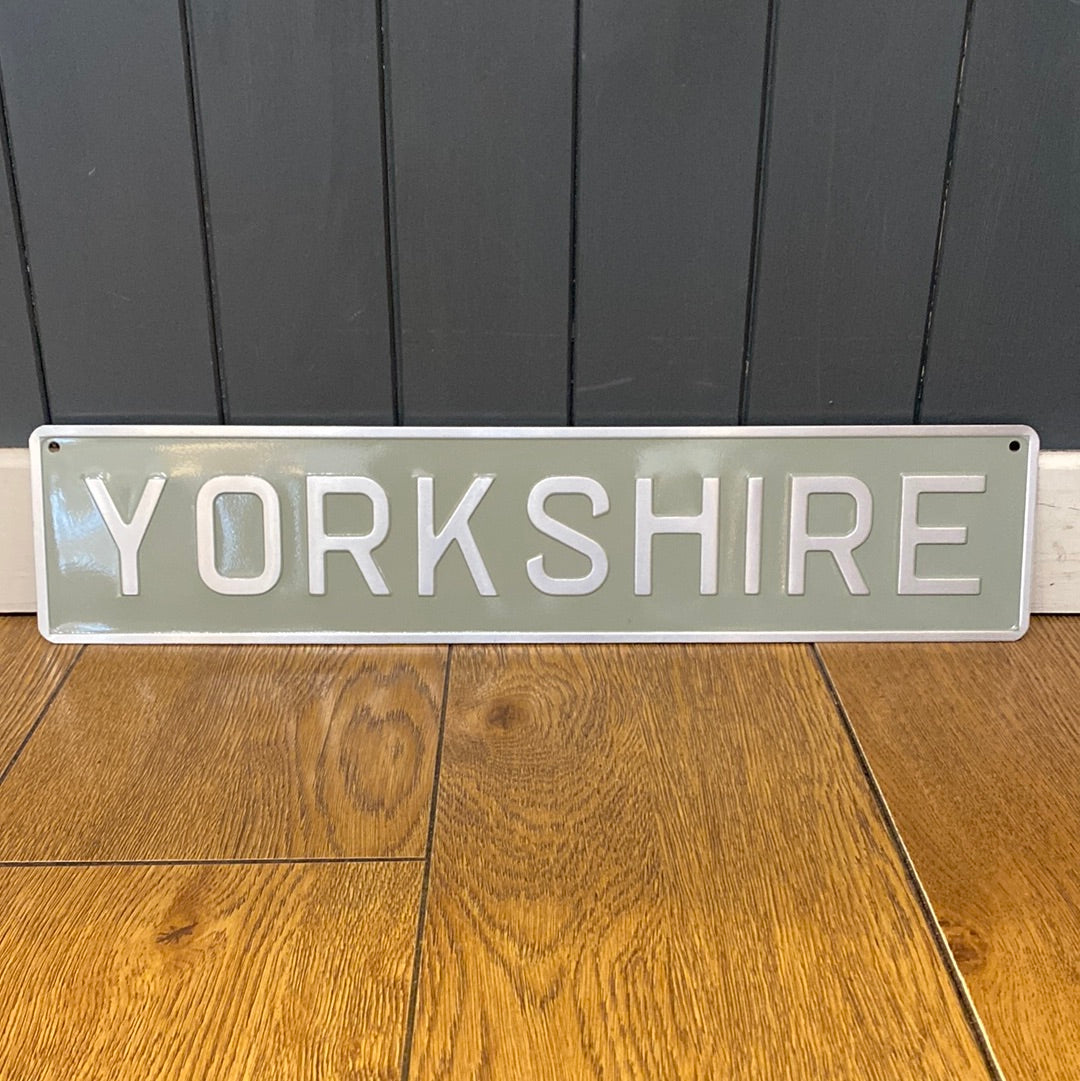 'Yorkshire' Enamel Sign