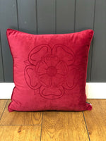 Load image into Gallery viewer, Velvet Yorkshire Rose Cushion
