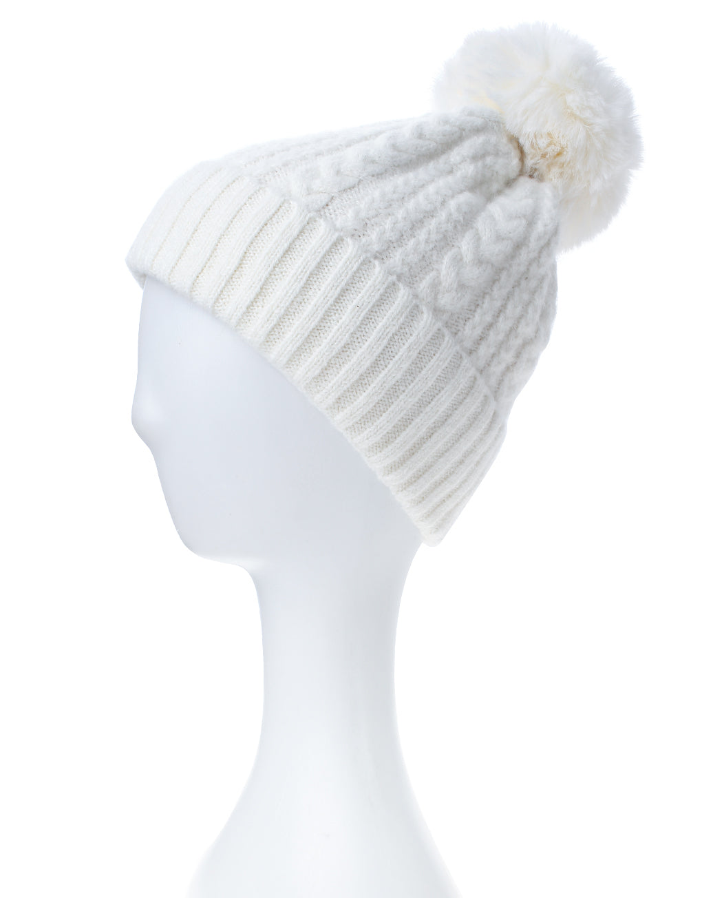 Cashmere Mix Cable Knit Hat
