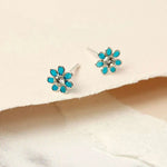 Load image into Gallery viewer, Silver Studs - Tiny Flowers
