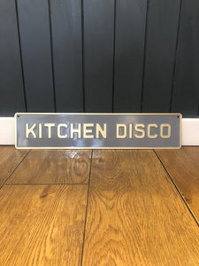 Kitchen Disco Enamel Sign