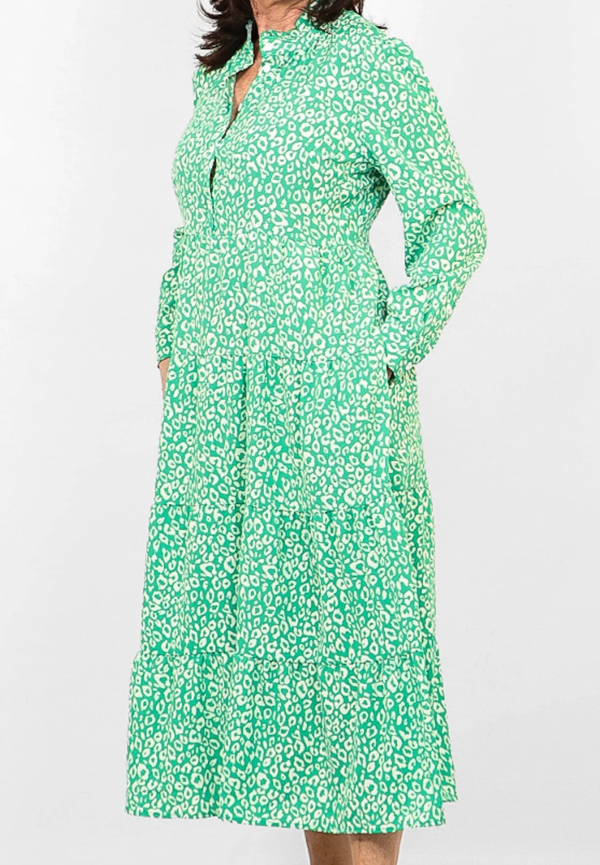 Leopard Collared Dress
