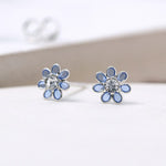 Load image into Gallery viewer, Silver Studs - Tiny Flowers
