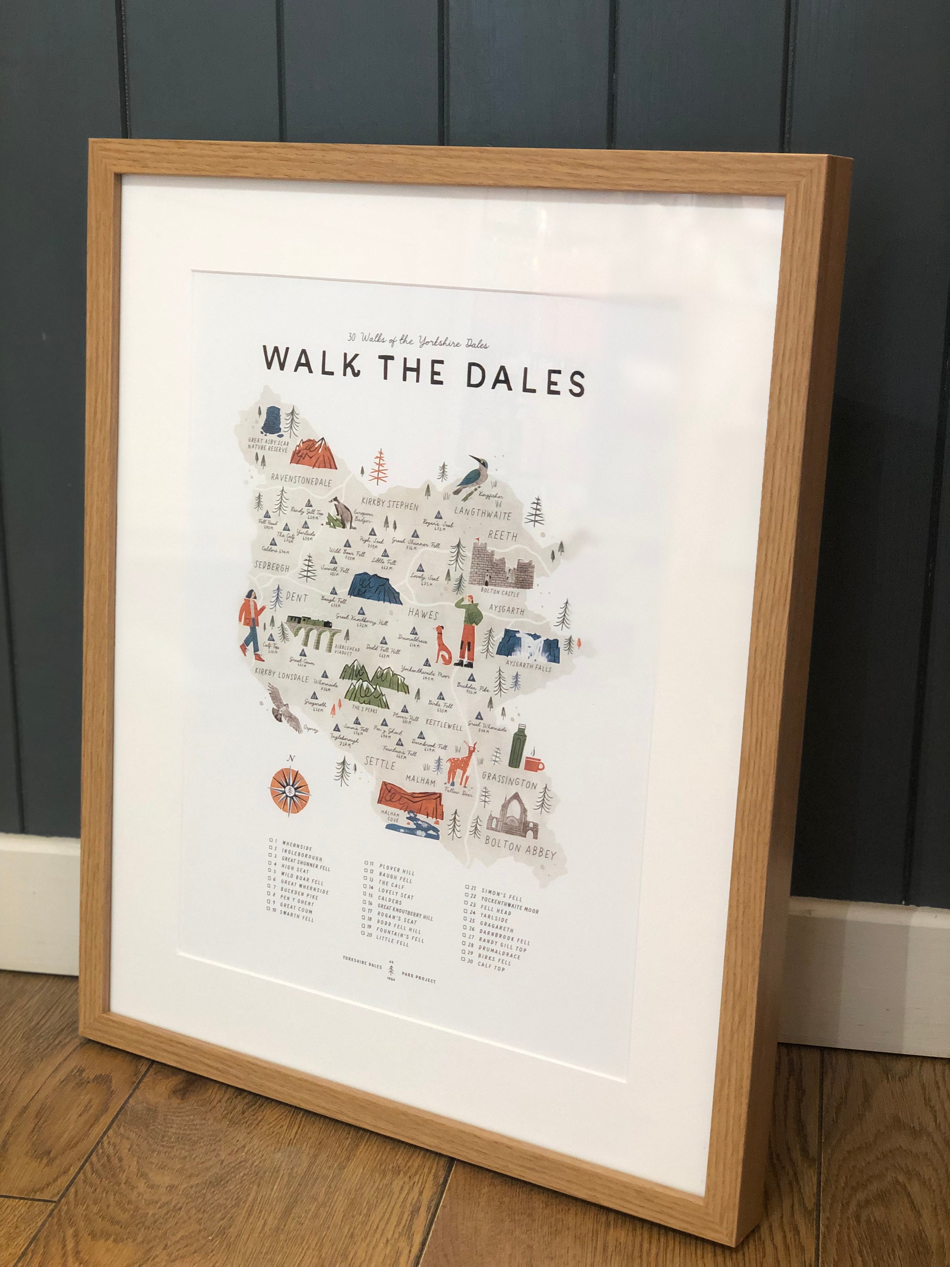 Walk The Dales - Framed