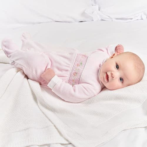 Baby Velour Sleepsuit
