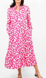 Leopard Collared Dress