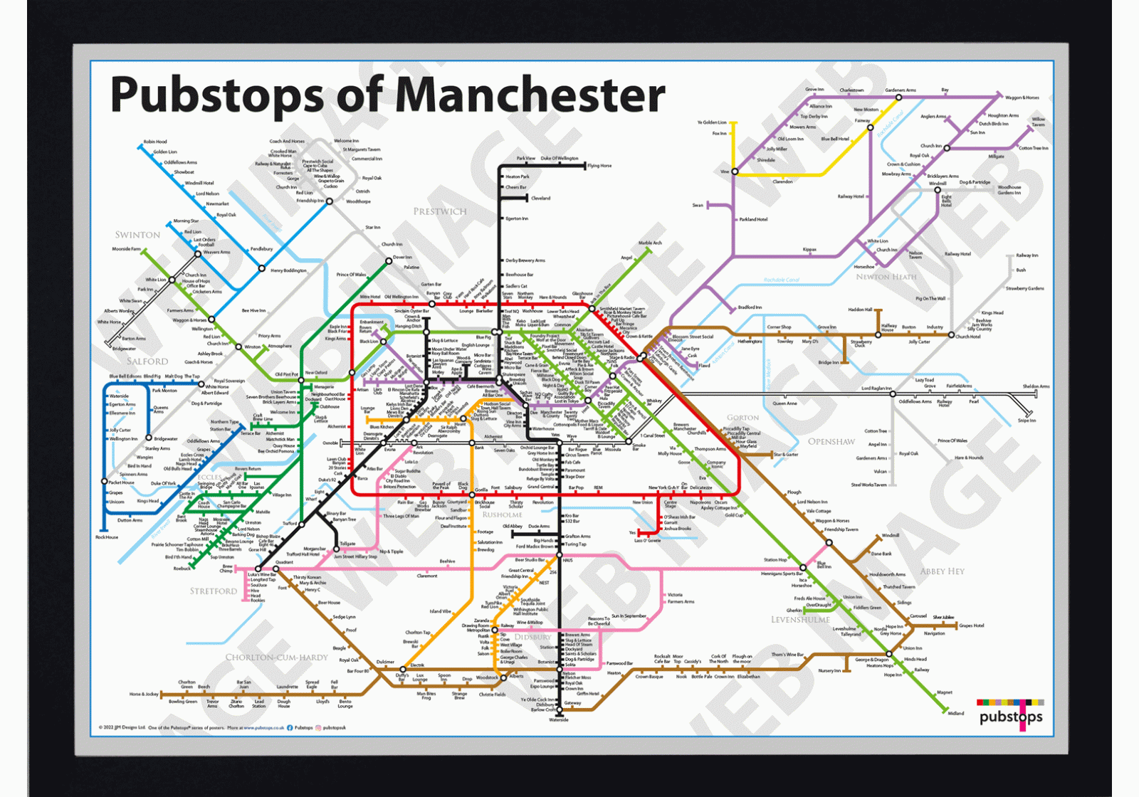Framed ’Pubstops’ Print