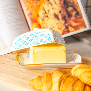 Patterned Butter Dish